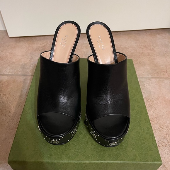 GUCCI Studded Platform Heels - Picture 5 of 6